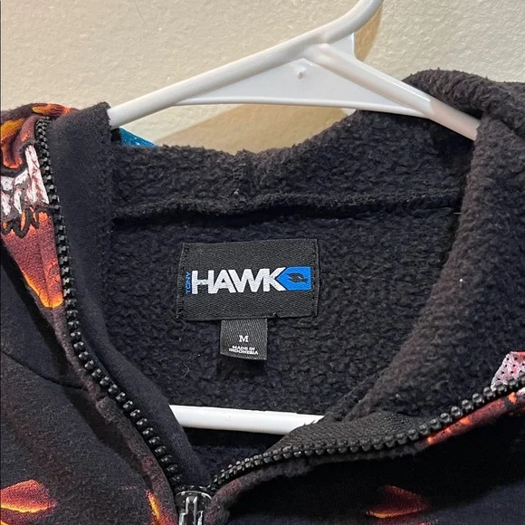 Tony Hawk  Skeleton Hoodie - Black and Orange Size Medium - Picture 7 of 11